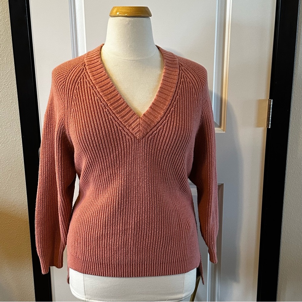 Express Tunic Soft Pink V-Neck Sweater – Size Small